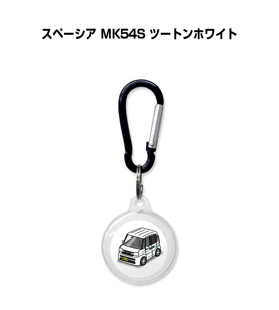 乐天商城 - AirTagケース 車 鍵 TPU 透明 クリア AirTag エアタグ エアタグカバー エアタグケース Apple iPhone 保護 紛失防止 GPS 保護ケース スズキ スペーシア MK54S ツートンホワイト 送料無料