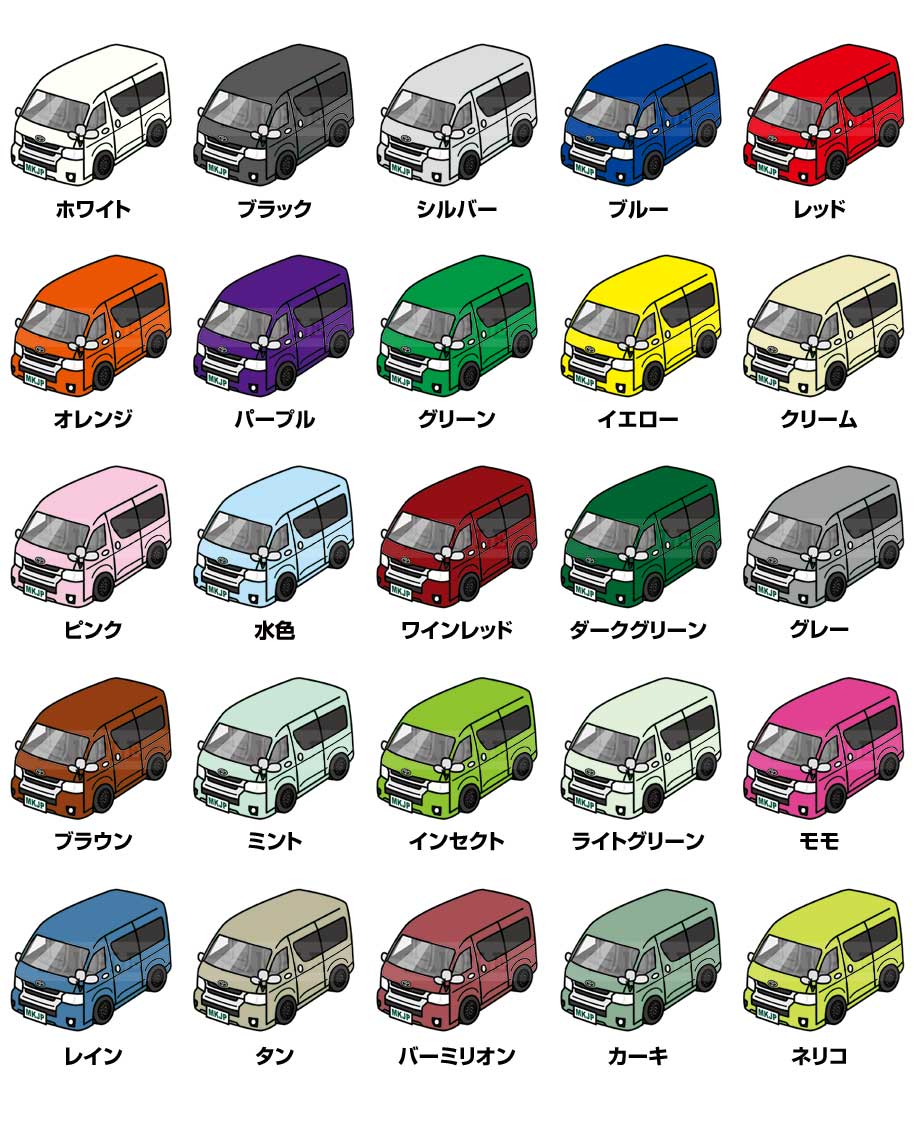 イラストA5 フレーム付き プレゼント 車 納車 祝い 男性 彼氏 メンズ 誕生日 クリスマス トヨタ ハイエース スーパーロング TRH226K 送料無料 [2]