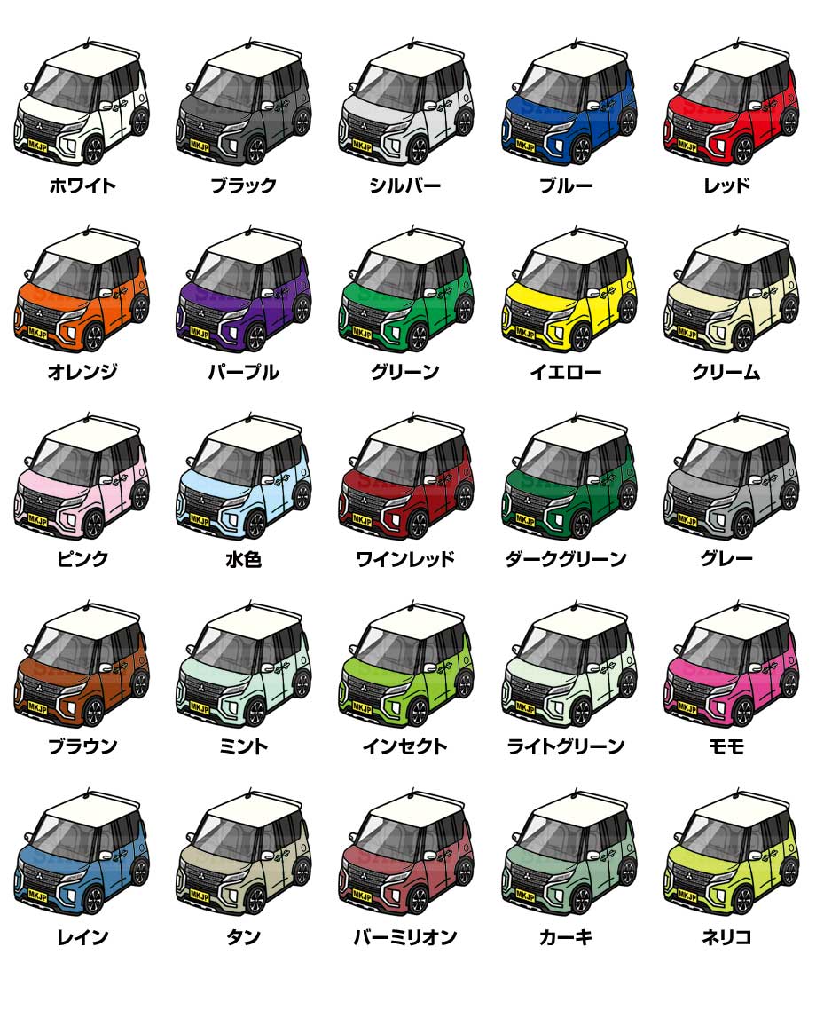 イラストA5 フレーム付き プレゼント 車 納車 祝い 男性 彼氏 メンズ 誕生日 クリスマス ミツビシ ekクロス スペース B34A/B35A/B37A/B38A ツートンホワイト 送料無料 [2]