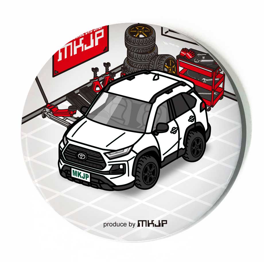 缶バッジ キーホルダー 丸型 31mm 54mm 車 車好き 祝い 納車 オリジナル プレゼント ギフト 記念品 メンズ 誕生日 彼氏 おしゃれ トヨタ RAV4 アドベンチャー オフロードパッケージ2 MXAA54／AXAH54 送料無料