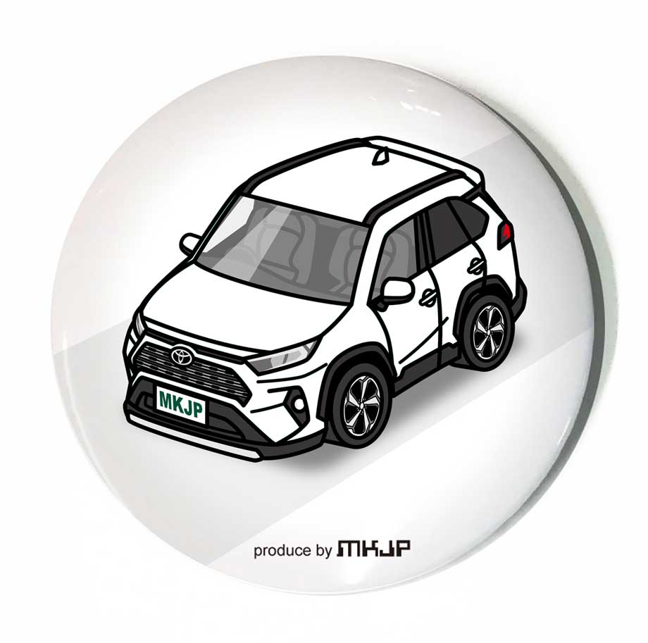 缶バッジ キーホルダー 丸型 31mm 54mm 車 車好き 祝い 納車 オリジナル プレゼント ギフト 記念品 メンズ 誕生日 彼氏 おしゃれ トヨタ RAV4 MXAA50／AXAH50／AXAP54 送料無料