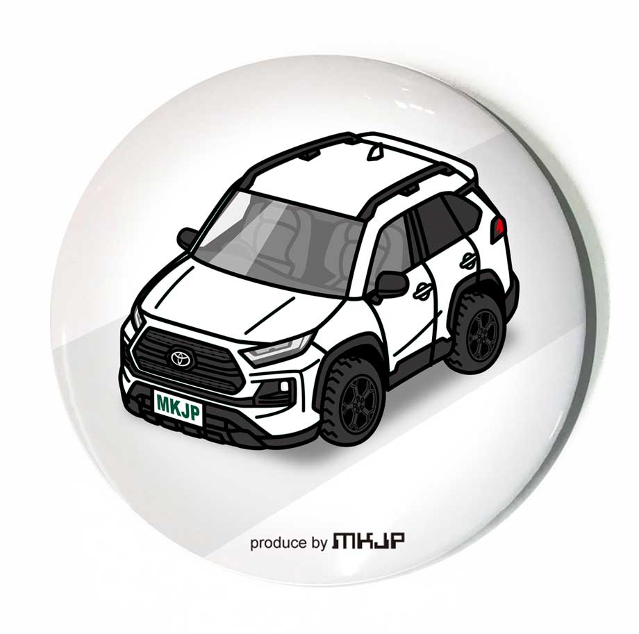缶バッジ キーホルダー 丸型 31mm 54mm 車 車好き 祝い 納車 オリジナル プレゼント ギフト 記念品 メンズ 誕生日 彼氏 おしゃれ トヨタ RAV4 アドベンチャー オフロードパッケージ2 MXAA54／AXAH54 送料無料
