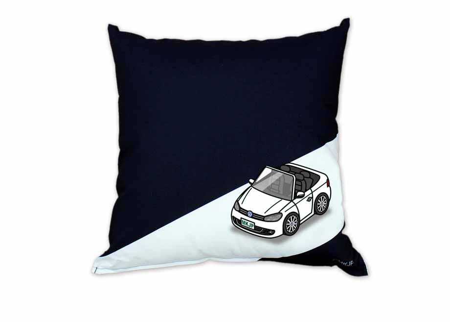 クッション 車好き プレゼント 車 メンズ 誕生日 彼氏 イベント クリスマス 男性 腰痛 かっこいい 外車 フォルクスワーゲン ゴルフ カブリオレ 1K 送料無料 [2]