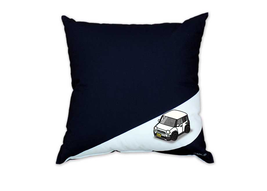 クッション 車好き プレゼント 車 メンズ 誕生日 彼氏 イベント クリスマス 男性 腰痛 かっこいい マツダ フレアクロスオーバー MS31S/MS41S ツートンホワイト 送料無料 [2]
