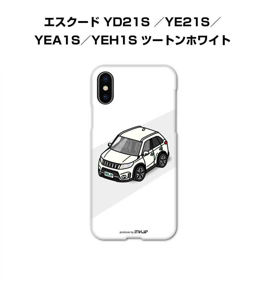 乐天商城 - iPhone スマホケース iPhone17 iPhone17e iPhone17Pro iPhone17ProMax iPhoneAir iPhone16 iPhone16e iPhone16Plus iPhone16Pro iPhone16ProMax 車 祝い 納車 スズキ エスクード YD21S ／YE21S／YEA1S／YEH1S ツートンホワイト 送料無料