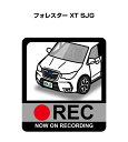 ドラレコステッカー 2枚入り ドラレコ REC 録画中 ドライブレコーダー あおり運転 煽り スバル フォレスター XT SJG 送料無料