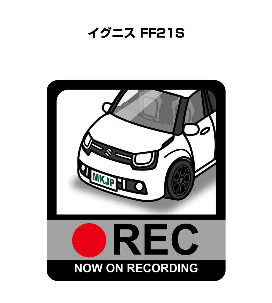 ドラレコステッカー 2枚入り ドラレコ REC 録画中 ドライブレコーダー あおり運転 煽り スズキ イグニ..