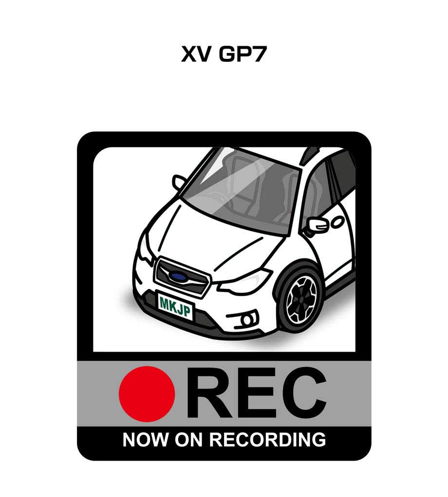 ドラレコステッカー 2枚入り ドラレコ REC 録画中 ドライブレコーダー あおり運転 煽り スバル XV GP7 送料無料
