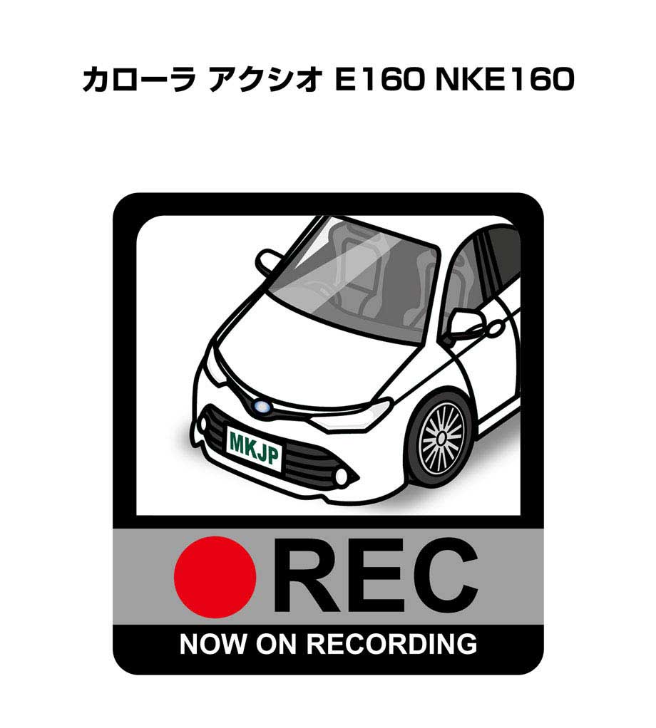 ドラレコステッカー 2枚入り ドラレコ REC 録画中 ドライブレコーダー あおり運転 煽り トヨタ カロー..