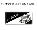 エンブレム 2個入り H25mm×W55mm 車種別 シンプル ドレスアップ 飾り 車特集 スバル インプレッサ WRX STI S204 GDB 送料無料