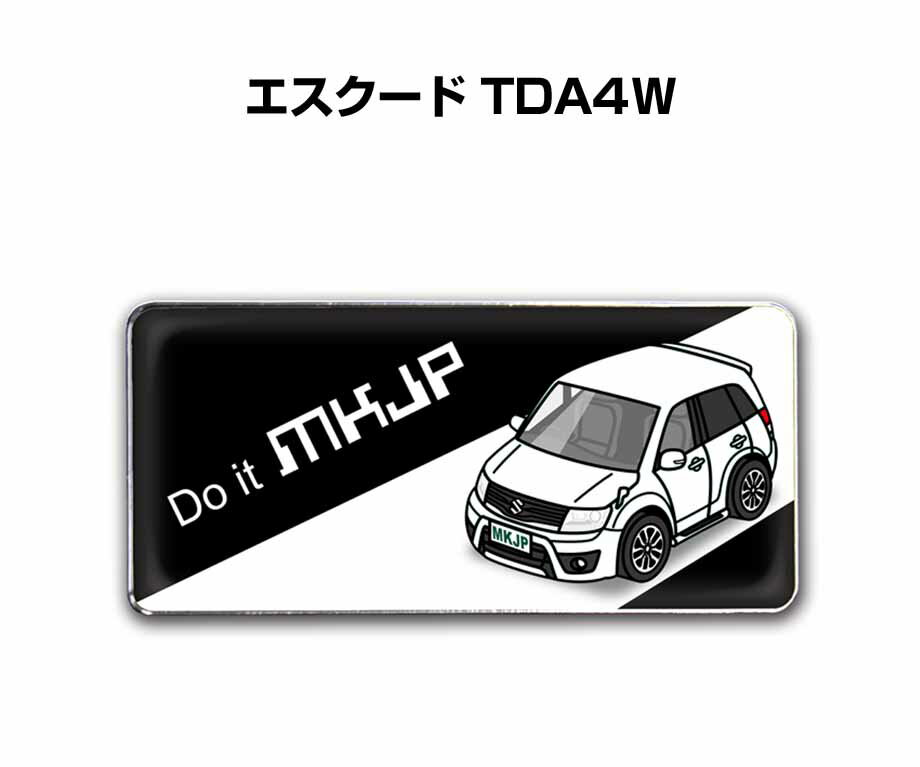 エンブレム 2個入り　H25mm×W55mm 車種別 シンプル ドレスアップ 飾り 車特集 スズキ エスクード TDA4W 送料無料