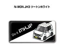 エンブレム 2個入り H25mm×W55mm 車種別 シンプル ドレスアップ 飾り 車特集 ホンダ N-WGN JH3 ツートンホワイト 送料無料