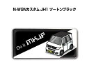 エンブレム 2個入り H25mm×W55mm 車種別 シンプル ドレスアップ 飾り 車特集 ホンダ N-WGNカスタム JH1 ツートンブラック 送料無料