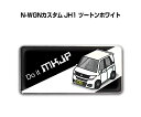 エンブレム 2個入り H25mm×W55mm 車種別 シンプル ドレスアップ 飾り 車特集 ホンダ N-WGNカスタム JH1 ツートンホワイト 送料無料