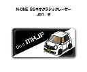 エンブレム 2個入り H25mm×W55mm 車種別 シンプル ドレスアップ 飾り 車特集 ホンダ N-ONE SSネオクラシックレーサー JG1/2 送料無料