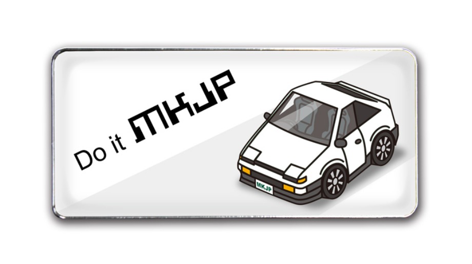 エンブレム 2個入り　H25mm×W55mm 車種別 シンプル ドレスアップ 飾り 車特集 トヨタ トレノ AE86 送料無料