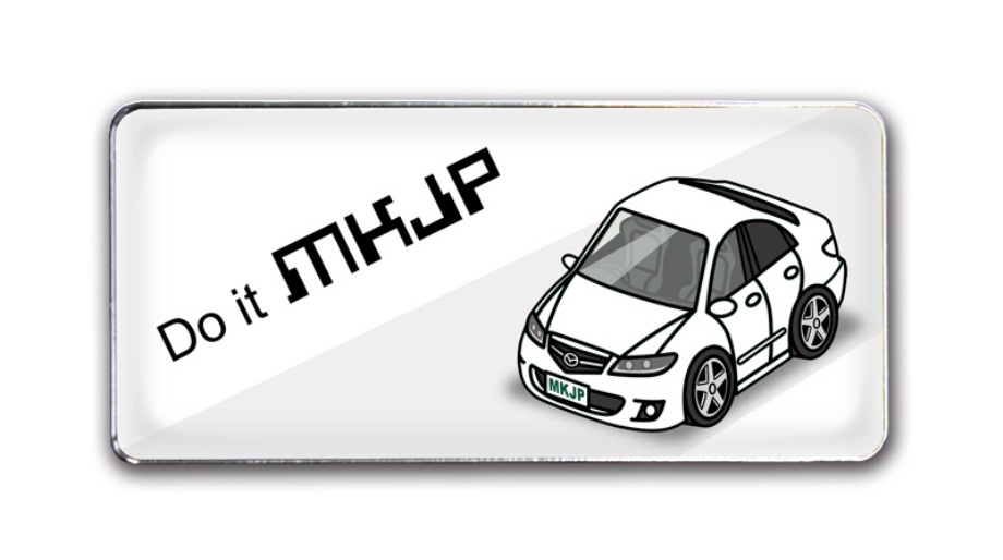 エンブレム 2個入り　H25mm×W55mm 車種別 シンプル ドレスアップ 飾り 車特集 マツダ アテンザ GG 送料無料