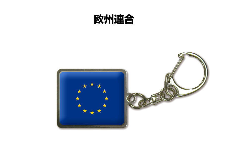 国旗キーホルダー 記念品 父の日 プレゼント 世界 贈り物 オリンピック 国旗 062 欧州連合 EUROPEAN UNION 送料無料