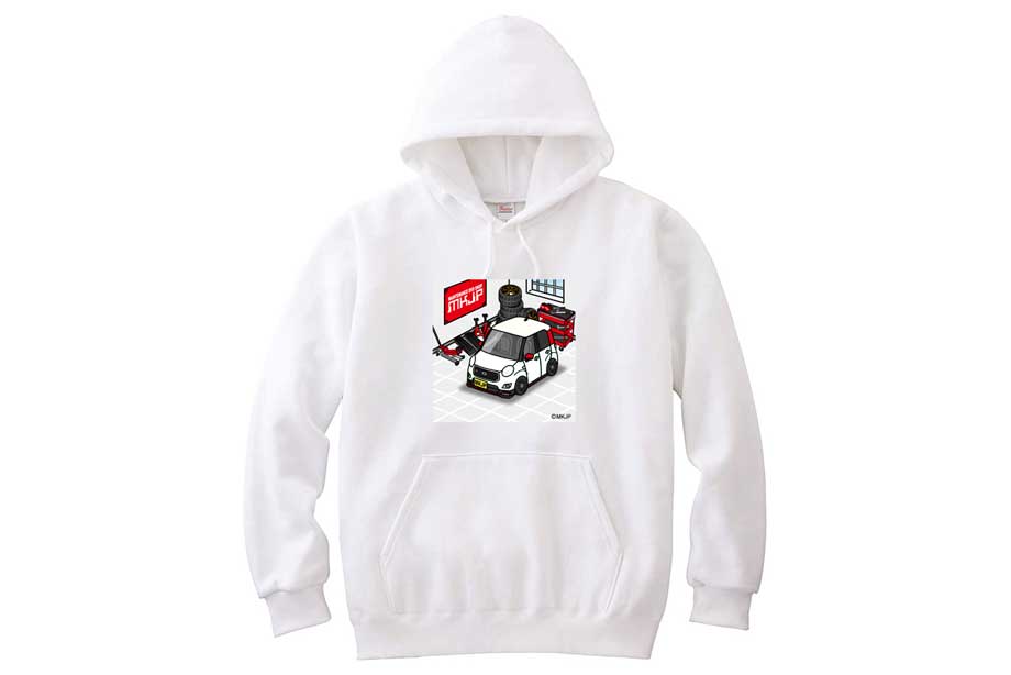 パーカー 車好き プレゼント 車 メンズ 誕生日 彼氏 イベント クリスマス 男性 シンプル かっこいい ダイハツ キャスト スポーツ LA260S ツートンホワイト 送料無料