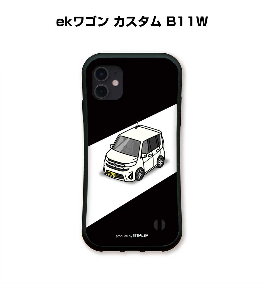 乐天商城 - グリップケース スマホケース iPhone17 iPhone17e iPhone17Pro iPhone17ProMax iPhoneAir iPhone16系 iPhone15系 車 車好き 祝い 納車 TPUケース 耐衝撃 ミツビシ ekワゴン カスタム B11W 送料無料