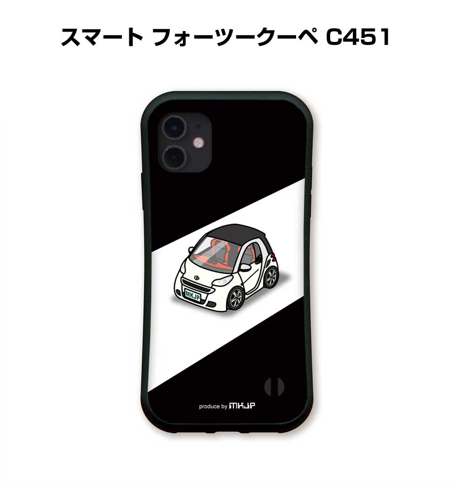 グリップケース スマホケース iPhone16 iPhone16e iPhone16 Plus iPhone16 Pro iPhone16 Pro Max iPhone15系 iPhone14系 車 車好き 祝い 納車 TPUケース 耐衝撃 外車 スマート フォーツークーペ C451 送料無料