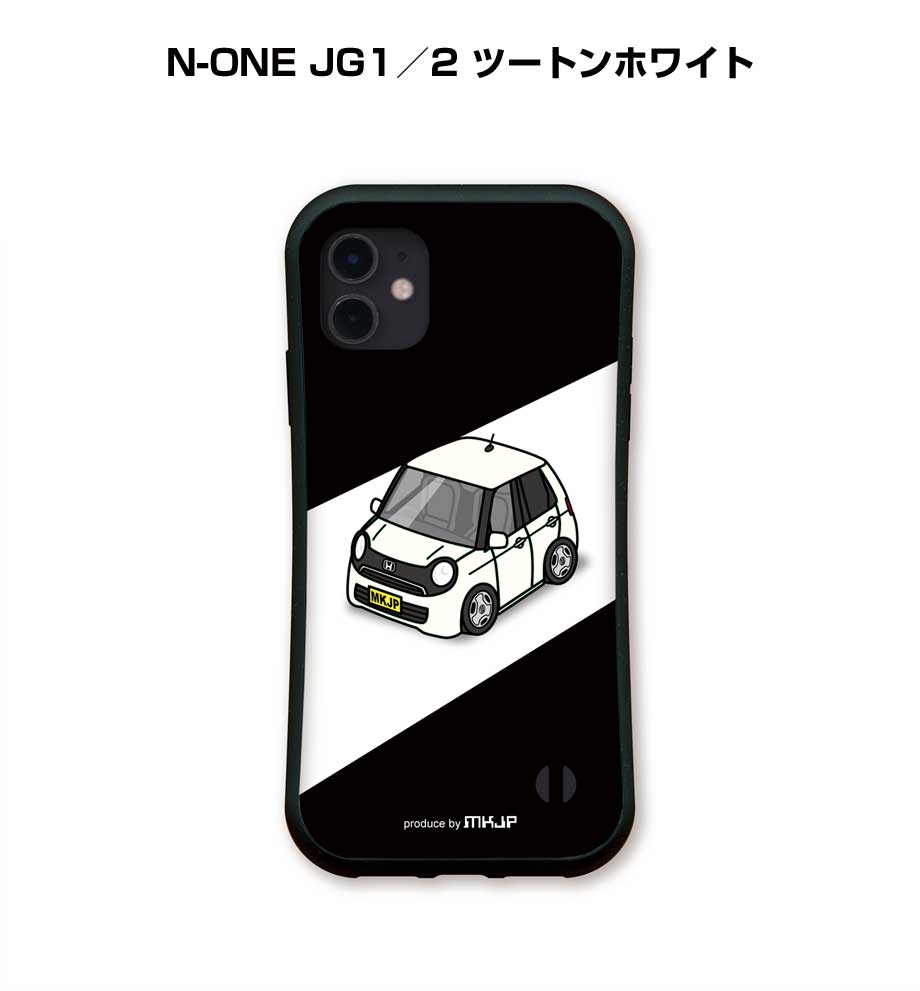 乐天商城 - グリップケース スマホケース iPhone17 iPhone17e iPhone17Pro iPhone17ProMax iPhoneAir iPhone16系 iPhone15系 車 車好き 祝い 納車 TPUケース 耐衝撃 ホンダ N-ONE JG1／2 ツートンホワイト 送料無料