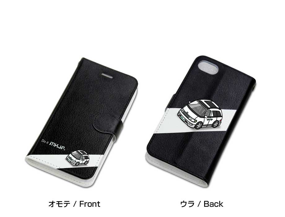 iPhone スマホケース 手帳型 iPhone17 iPhone17e iPhone17Pro iPhone17ProMax iPhoneAir iPhone16系 iPhone15系 車 祝い 納車 トヨタ エスティマ ルシーダ TCR10／11W／TCR20／21W 後期 送料無料 3