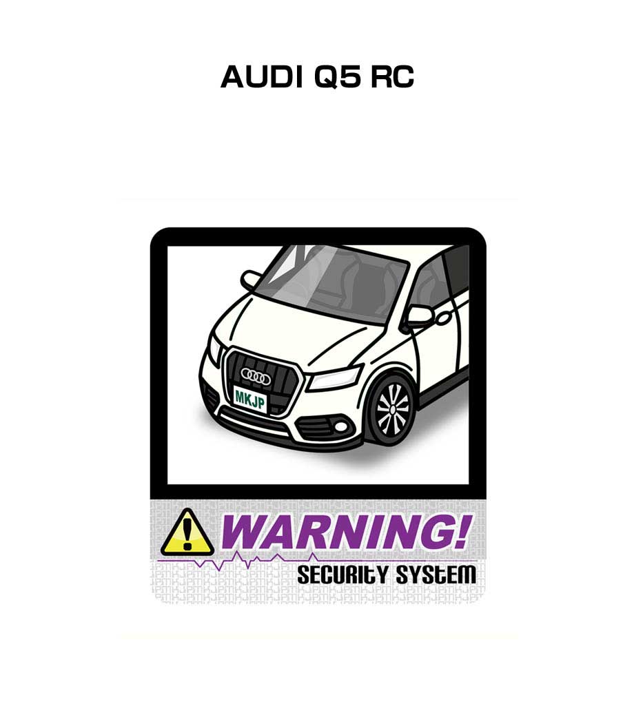 セキュリティステッカー大 2枚入り セキュリティ ステッカー 防犯 安全 盗難 ダミー 屋外 かっこいい 車 外車 AUDI Q5 RC 送料無料