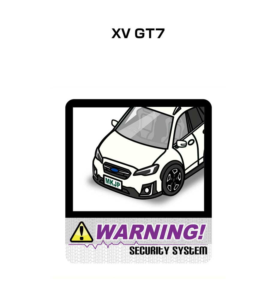 セキュリティステッカー大 2枚入り セキュリティ ステッカー 防犯 安全 盗難 ダミー 屋外 かっこいい 車 スバル XV GT7 送料無料