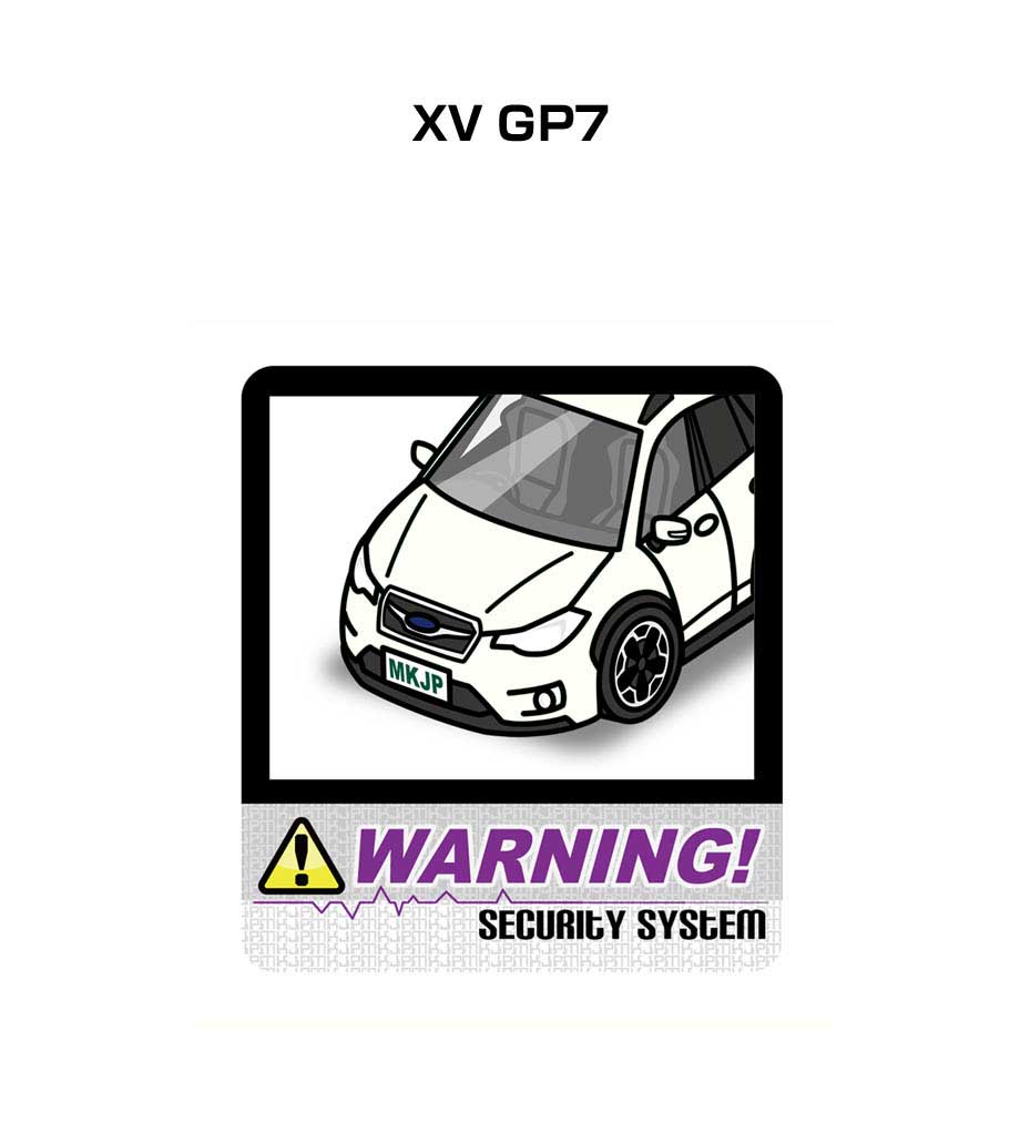 セキュリティステッカー大 2枚入り セキュリティ ステッカー 防犯 安全 盗難 ダミー 屋外 かっこいい 車 スバル XV GP7 送料無料