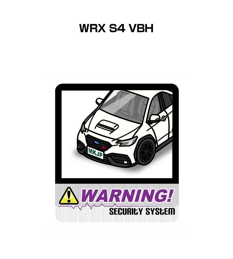 セキュリティステッカー大 2枚入り セキュリティ ステッカー 防犯 安全 盗難 ダミー 屋外 かっこいい 車 スバル WRX S4 VBH 送料無料