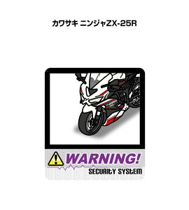 セキュリティステッカー大 2枚入り セキュリティ ステッカー 防犯 安全 盗難 ダミー 屋外 かっこいい 車 バイク カワサキ ニンジャZX-25R 送料無料
