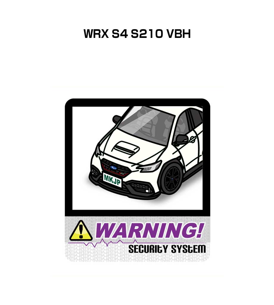 セキュリティステッカー大 2枚入り セキュリティ ステッカー 防犯 安全 盗難 ダミー 屋外 かっこいい 車 スバル WRX S4 S210 VBH 送料無料