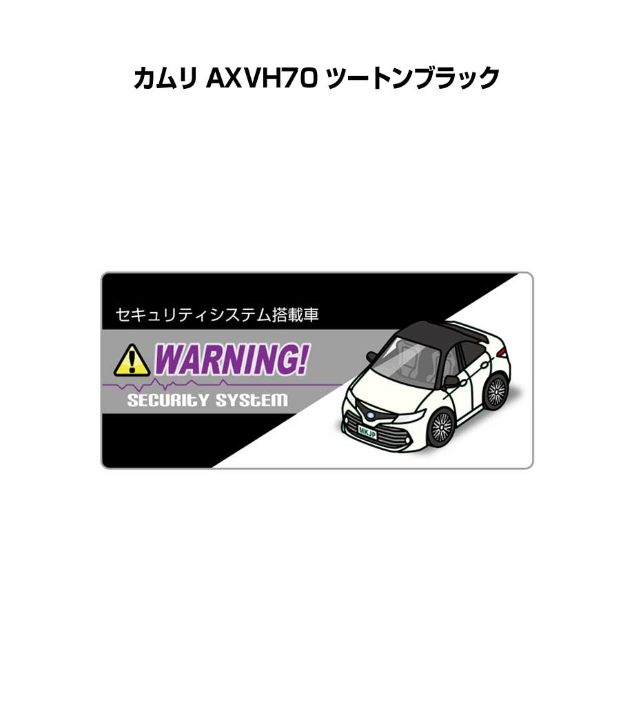 セキュリティステッカー小 5枚入り セキュリティ ステッカー 防犯 安全 盗難 ダミー 屋外 かっこいい 車 トヨタ カムリ AXVH70 ツートンブラック 送料無料
