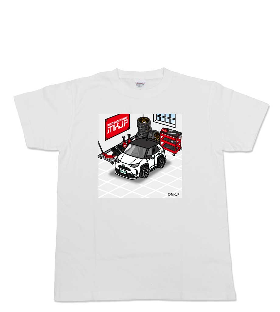 Tシャツ 車好き プレゼント 車 メンズ イベント 彼氏 誕生日 クリスマス 男性 シンプル かっこいい トヨタ ヤリス クロス モデリスタ MXPB10／MXPJ10 ツートンブラック 送料無料