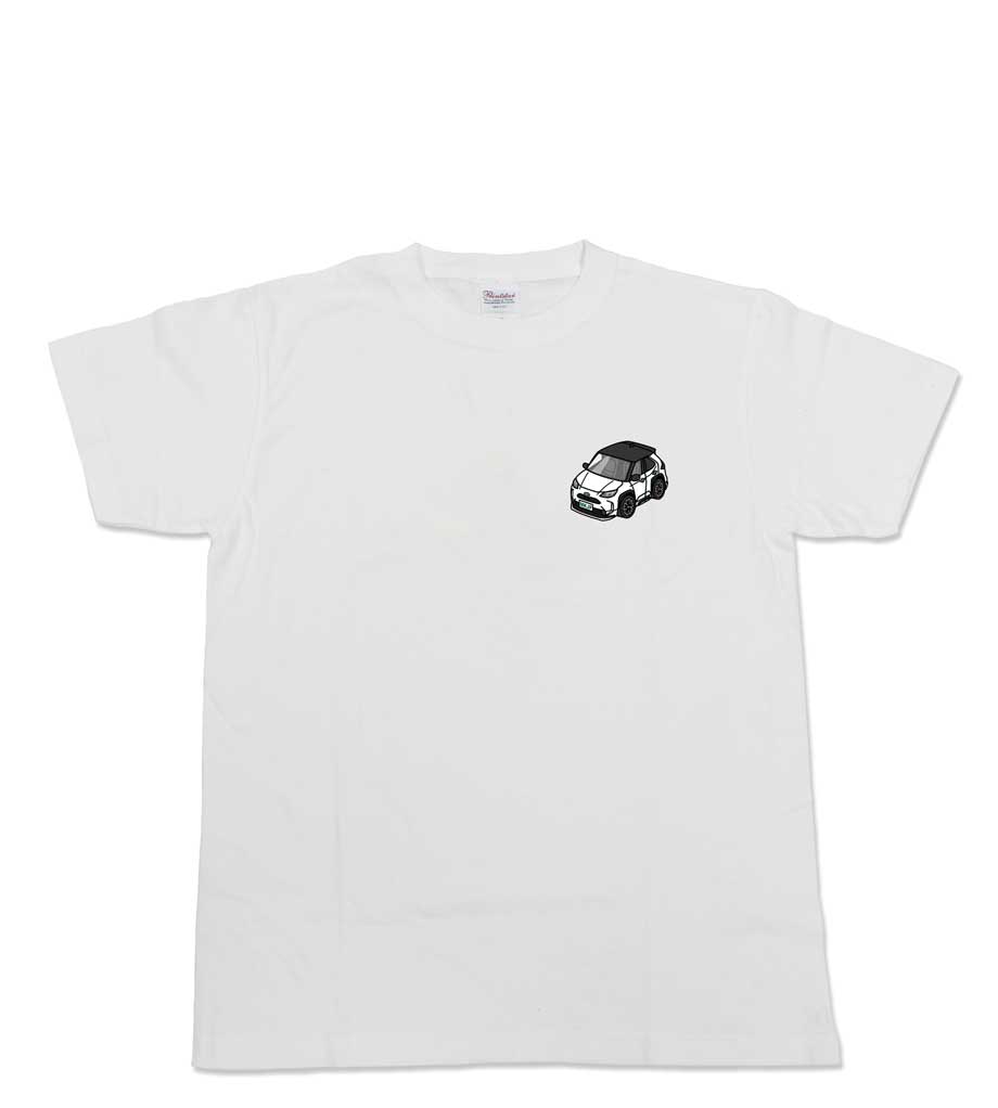 Tシャツ 車好き プレゼント 車 メンズ イベント 彼氏 誕生日 クリスマス 男性 シンプル かっこいい トヨタ ヤリス クロス モデリスタ MXPB10／MXPJ10 ツートンブラック 送料無料