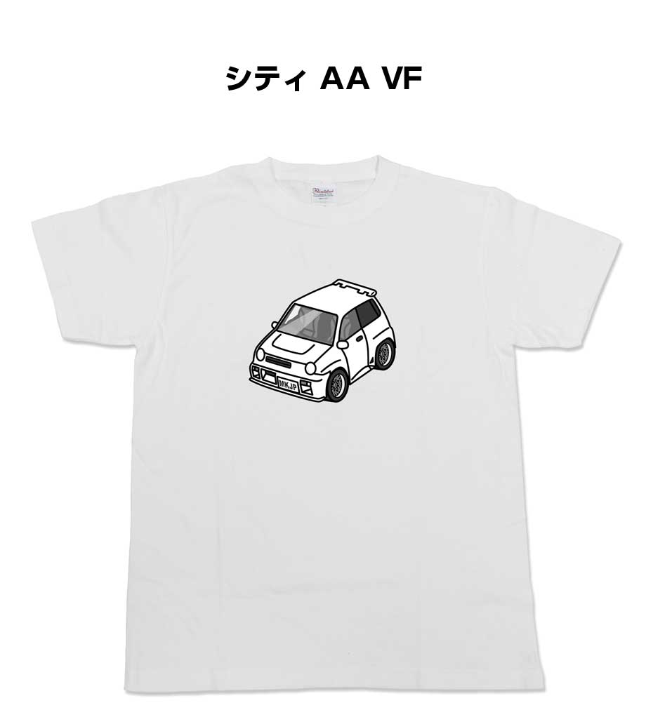 楽天メンテナンスDVDショップ MKJPTシャツ モノクロ モノトーン シンプル クール かっこいい お洒落 車好き プレゼント 車 誕生日 祝い クリスマス 男性 ホンダ シティ AA VF 送料無料