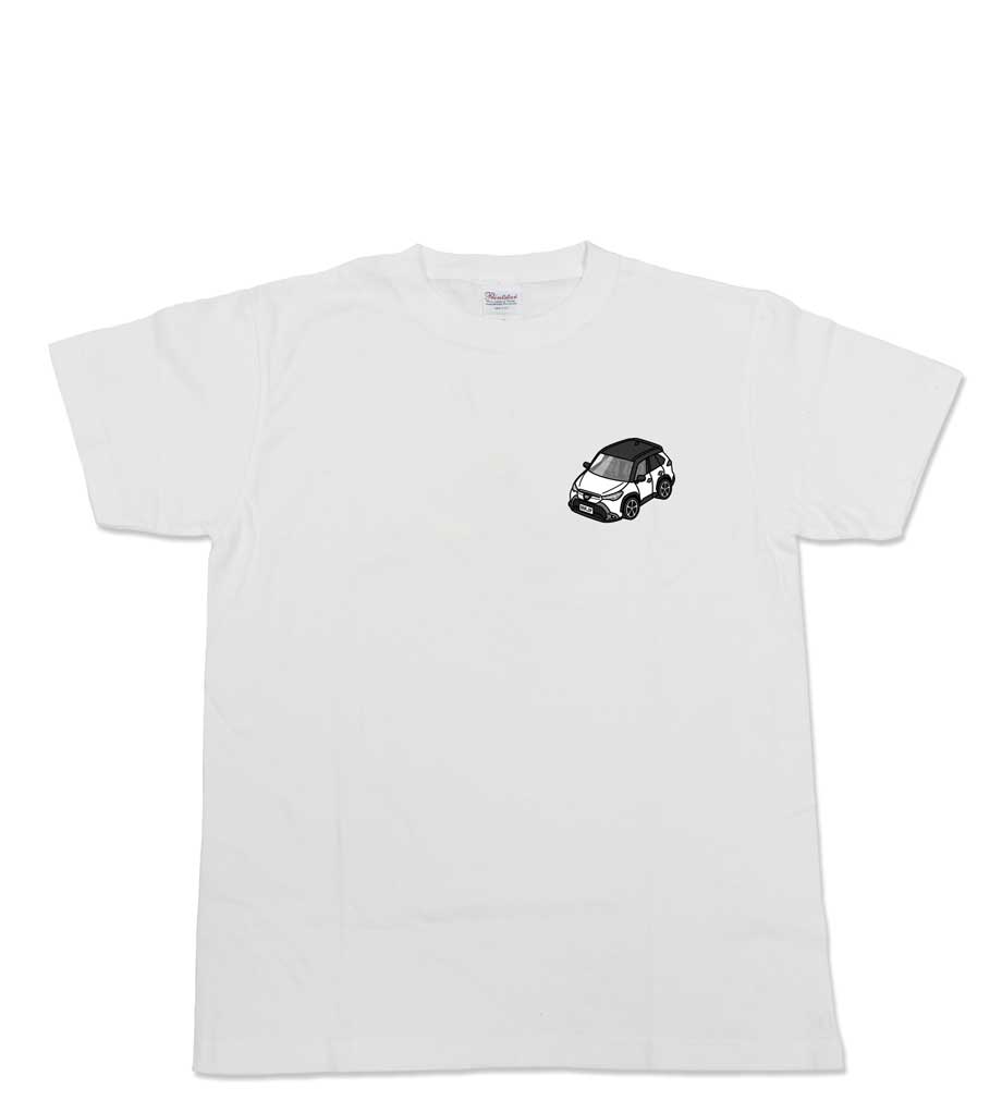 Tシャツ モノクロ モノトーン シンプル クール かっこいい お洒落 車好き プレゼント 車 誕生日 祝い クリスマス 男性 トヨタ カローラ クロス ZSG10／ZVG10／MXGA10 ツートンブラック 送料無料