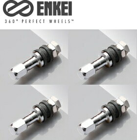 【送料無料】【品番S91S】ENKEI スチール製エアーバルブ 4本 1台分[キャップ有り] ［普通自動車・軽自動車]
