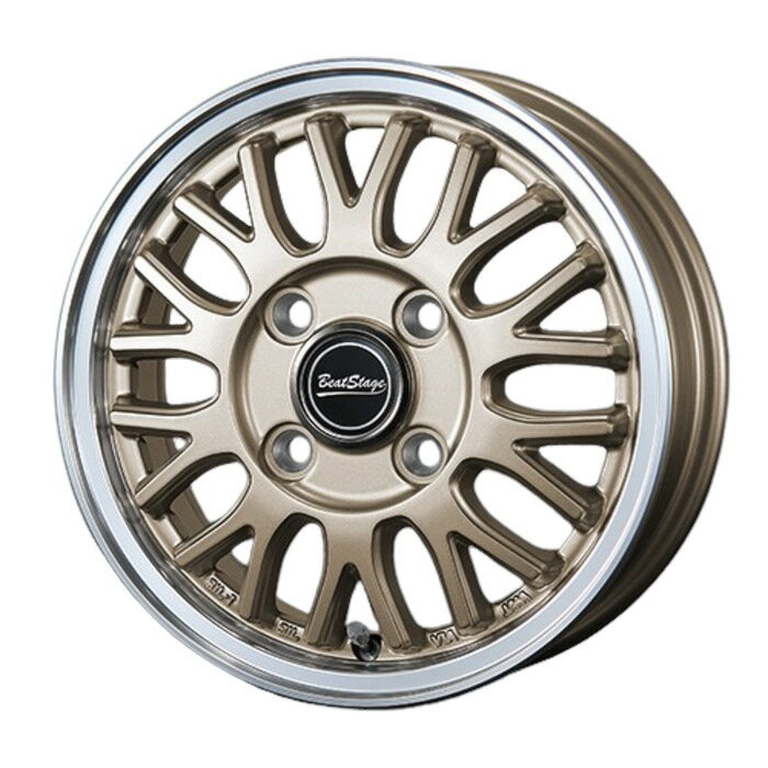 BRIDGESTONE BLIZZAK VL10 145/80R12 80/78N LT BeatStage MT-C アンティークブロンズ 12インチ 4B+43 4H-100 4本セット