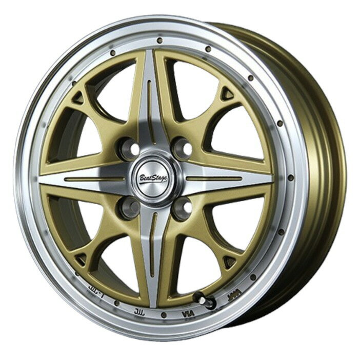 KENDA ICETEC NEO KR36 165/55R14 BeatStage NS-C クラシックゴールド 14インチ 4.5J+45 4H-100 スタッドレス 4本セット