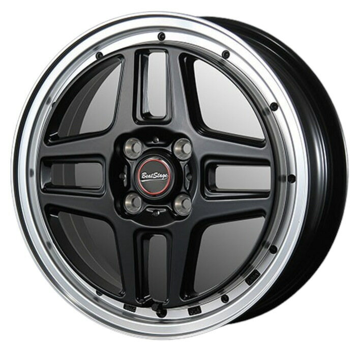 YOKOHAMA iceGUARD6 IG60 165/55R14 72Q BeatStage WT-C セミグロスブラック 14インチ 4.5J+45 4H-100 スタッドレス 4本セット