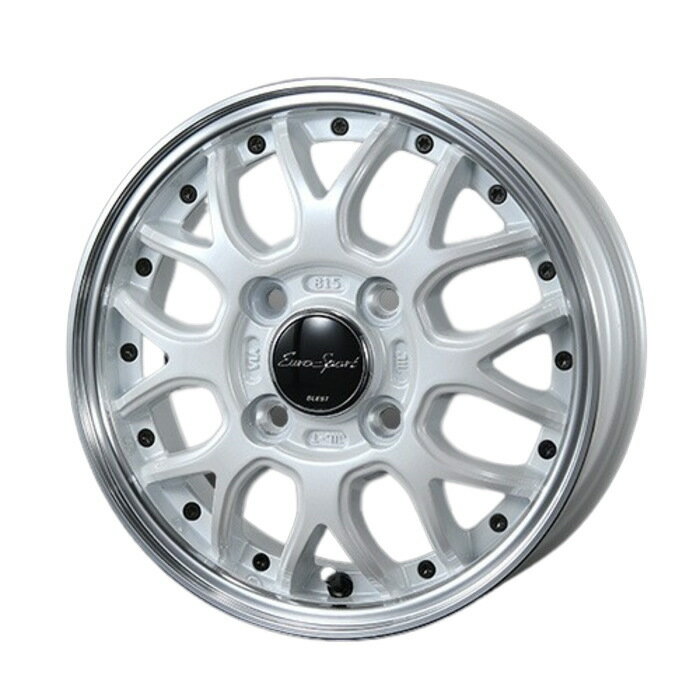 BRIDGESTONE W300 145/80R12 80/78N LT EuroSport Type 815 パールホワイト 12インチ 4B+43 4H-100 4本セット