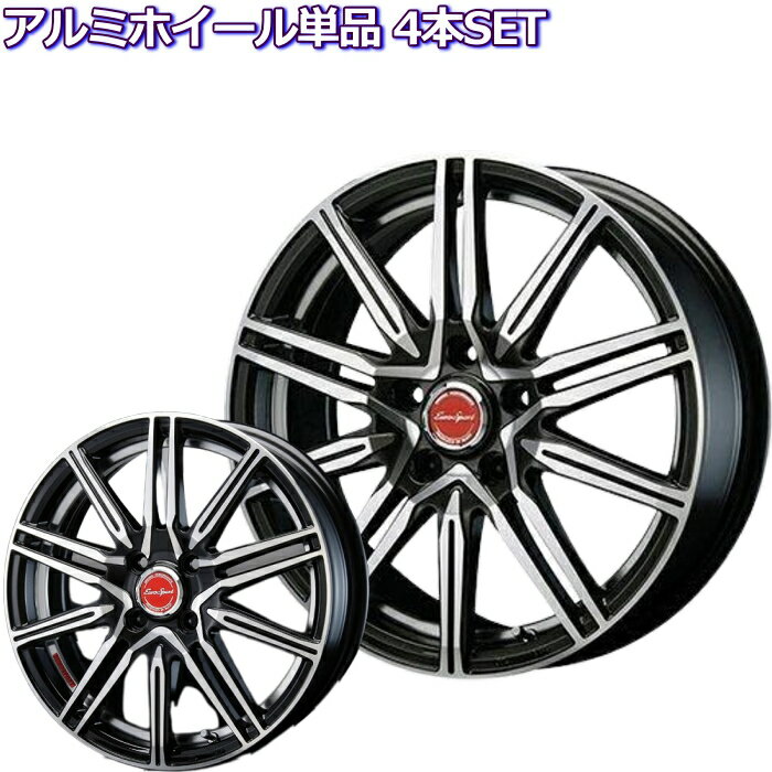 16インチ 4穴 100 6J BLEST ユーロスポーツ レグルス-A1 メタルブラックポリッシュ ホイール単品 4本セット