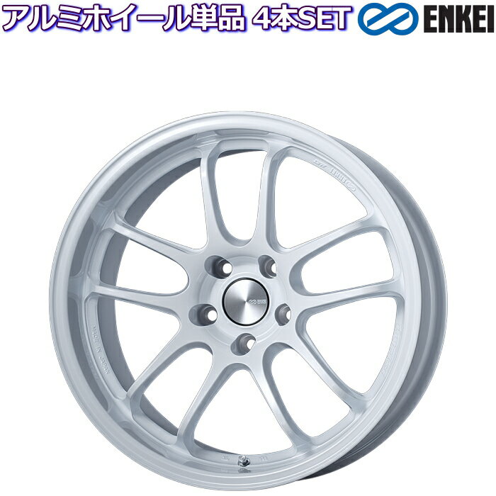 18インチ 5穴 114.3 9J/9.5J/10.5J エンケイ/ENKEI PerformanceLine PF01 EVO パールホワイト ホイール単品 4本セット