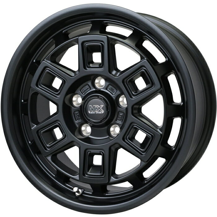 DUNLOP WINTER MAXX WM02 215/60R17 96Q MADCROSS AEVER マットブラック 17インチ 7J+38 5H-114.3 スタッドレス 4本セット