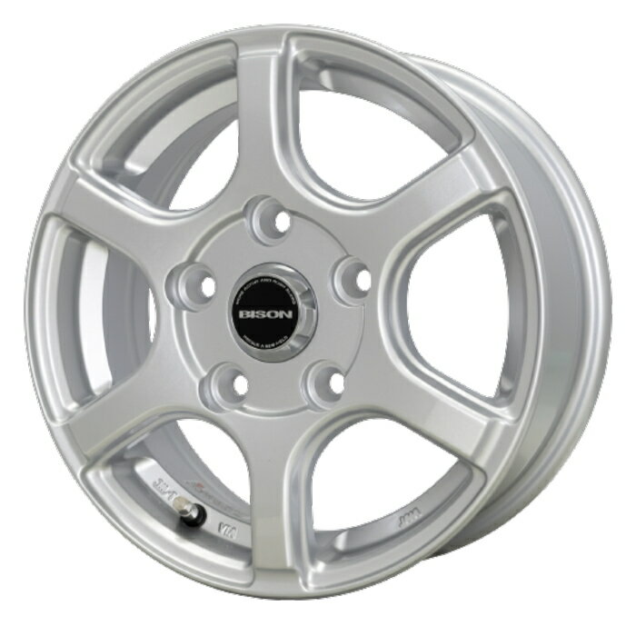 DUNLOP ENASAVE VAN01 165R13 8PR BISON BN-04 シルバー 13インチ 5B+45 5H-114.3 サマー 4本セット