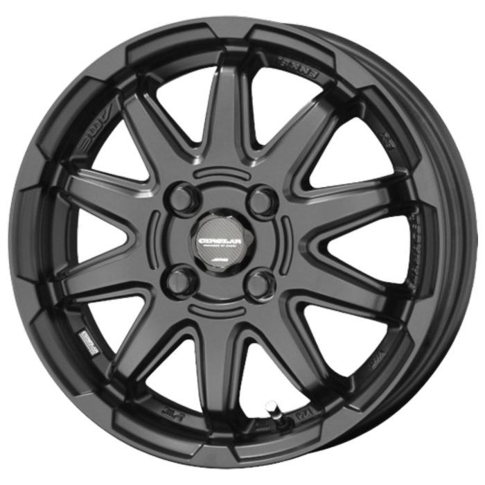 TOYO Winter TRANPATH TX 165/60R15 77Q CIRCLAR C10S マットブラック 15インチ 4.5J+45 4H-100 スタッドレス 4本セット