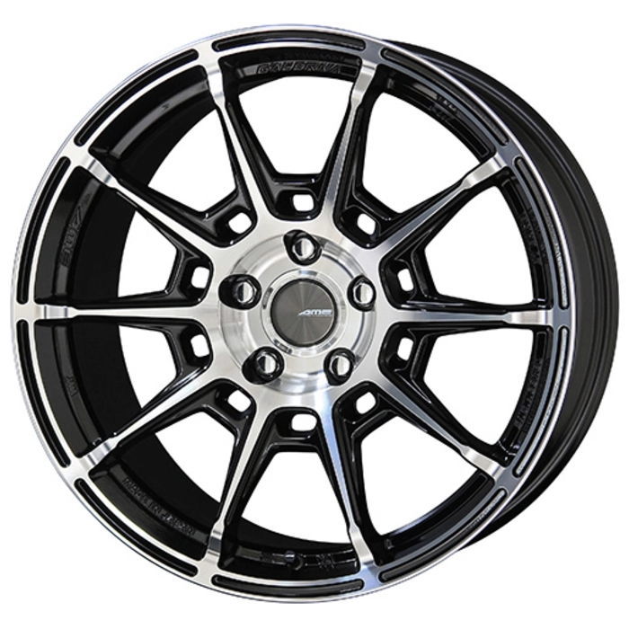 19インチ 5穴 114.3/100 8J ガレルナ レフィーノ ブラックポリッシュ ホイール単品 4本セット