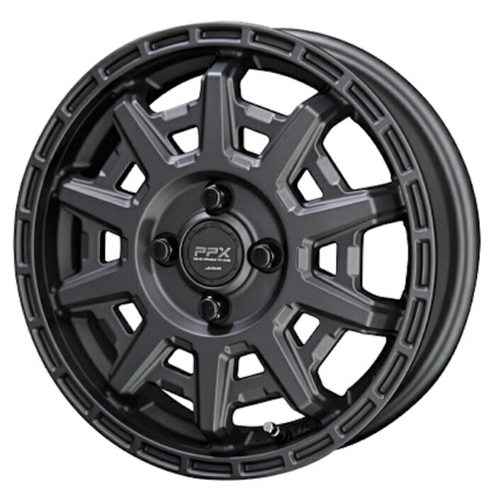 スタッドレス 165/55R14 PPX D10X マットダークガンメタリック 14インチ 4.5J+48 4H-100 4本セット